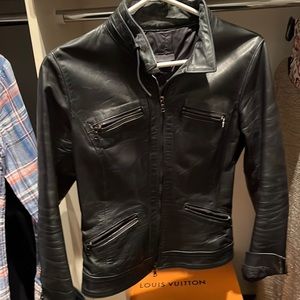 M0851 moto-style leather jacket
